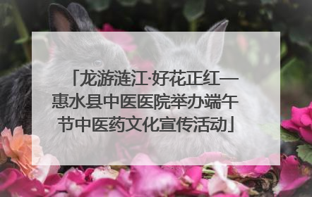 龙游涟江·好花正红—惠水县中医医院举办端午节中医药文化宣传活动