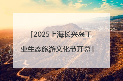 2025上海长兴岛工业生态旅游文化节开幕