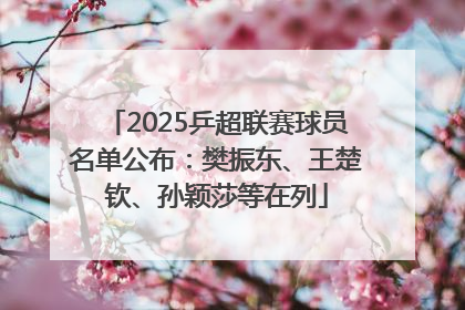 2025乒超联赛球员名单公布：樊振东、王楚钦、孙颖莎等在列