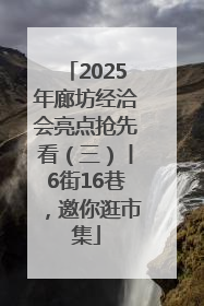 2025年廊坊经洽会亮点抢先看（三）丨6街16巷，邀你逛市集