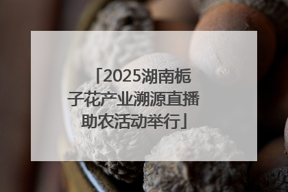 2025湖南栀子花产业溯源直播助农活动举行