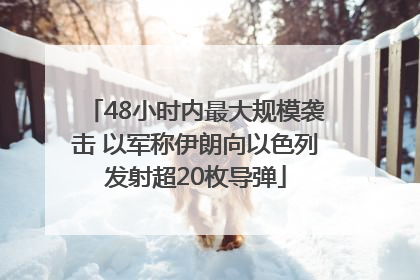 48小时内最大规模袭击 以军称伊朗向以色列发射超20枚导弹