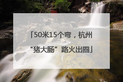 50米15个弯，杭州“猪大肠”路火出圈