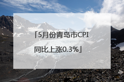 5月份青岛市CPI同比上涨0.3%